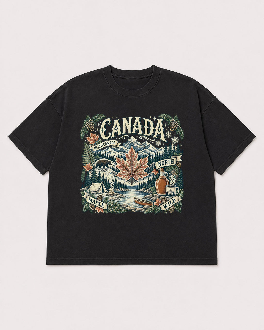 Mockup Boxy Heavyweight Tee Black product