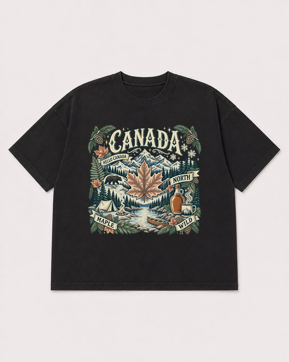 Mockup Boxy Heavyweight Tee Black product