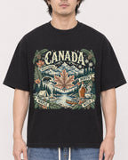 Mockup Boxy Heavyweight Tee Black male close-up 03