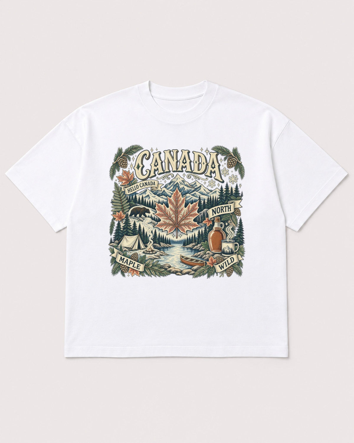 Mockup Boxy Heavyweight Tee White product