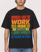 Mockup Boxy Heavyweight Tee Black male close-up 06