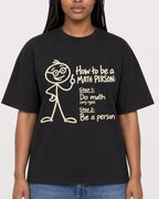 Mockup Boxy Heavyweight Tee Black female close-up 04