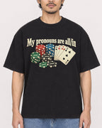 Mockup Boxy Heavyweight Tee Black male close-up 02