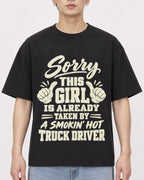 Mockup Boxy Heavyweight Tee Black male close-up 01