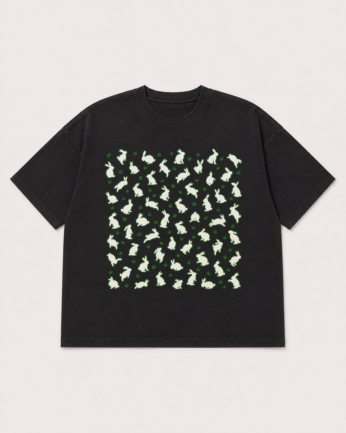 Mockup Boxy Heavyweight Tee Black product