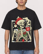 Mockup Boxy Heavyweight Tee Black male close-up 06