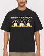 Mockup Boxy Heavyweight Tee Black male close-up 40