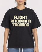 Mockup Boxy Heavyweight Tee Black female close-up 17