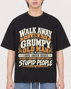 Mockup Boxy Heavyweight Tee Black male close-up 11