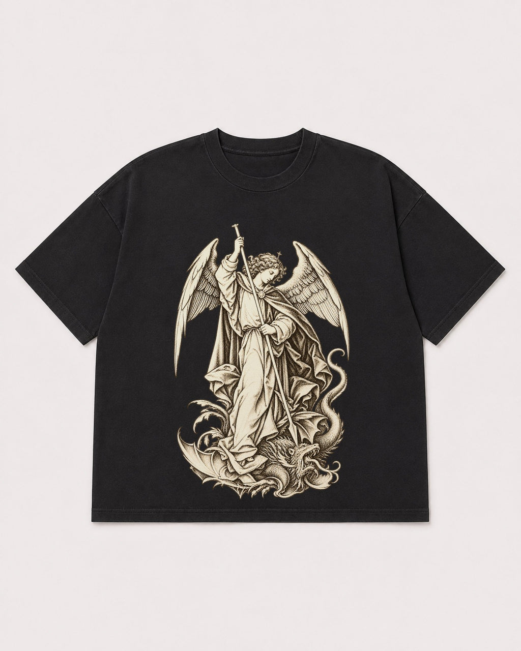 Mockup Boxy Heavyweight Tee Black product