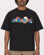 Mockup Boxy Heavyweight Tee Black male close-up 04