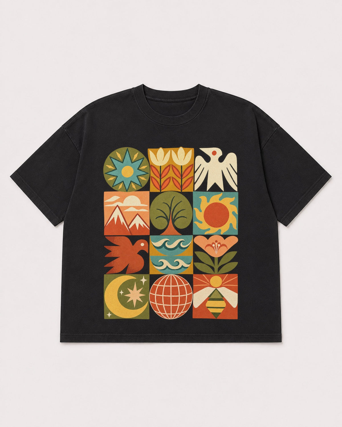 Mockup Boxy Heavyweight Tee Black product