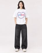 Mockup Boxy Heavyweight Tee White female full-body 03
