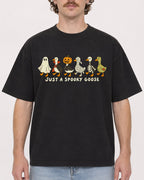 Mockup Boxy Heavyweight Tee Black male close-up 09