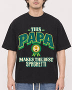 Mockup Boxy Heavyweight Tee Black male close-up 03