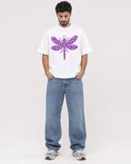Mockup Boxy Heavyweight Tee White male full-body 07