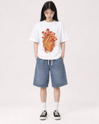 Mockup Boxy Heavyweight Tee White female full-body 01