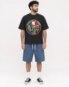 Mockup Boxy Heavyweight Tee Black male full-body 07