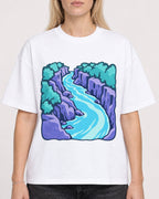 Mockup Boxy Heavyweight Tee White female close-up 08
