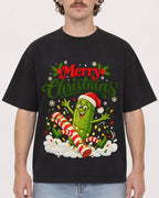 Mockup Boxy Heavyweight Tee Black male close-up 09