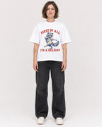 Mockup Boxy Heavyweight Tee White female full-body 18