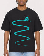 Mockup Boxy Heavyweight Tee Black male close-up 05