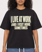 Mockup Boxy Heavyweight Tee Black female close-up 05