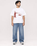 Mockup Boxy Heavyweight Tee White male full-body 02