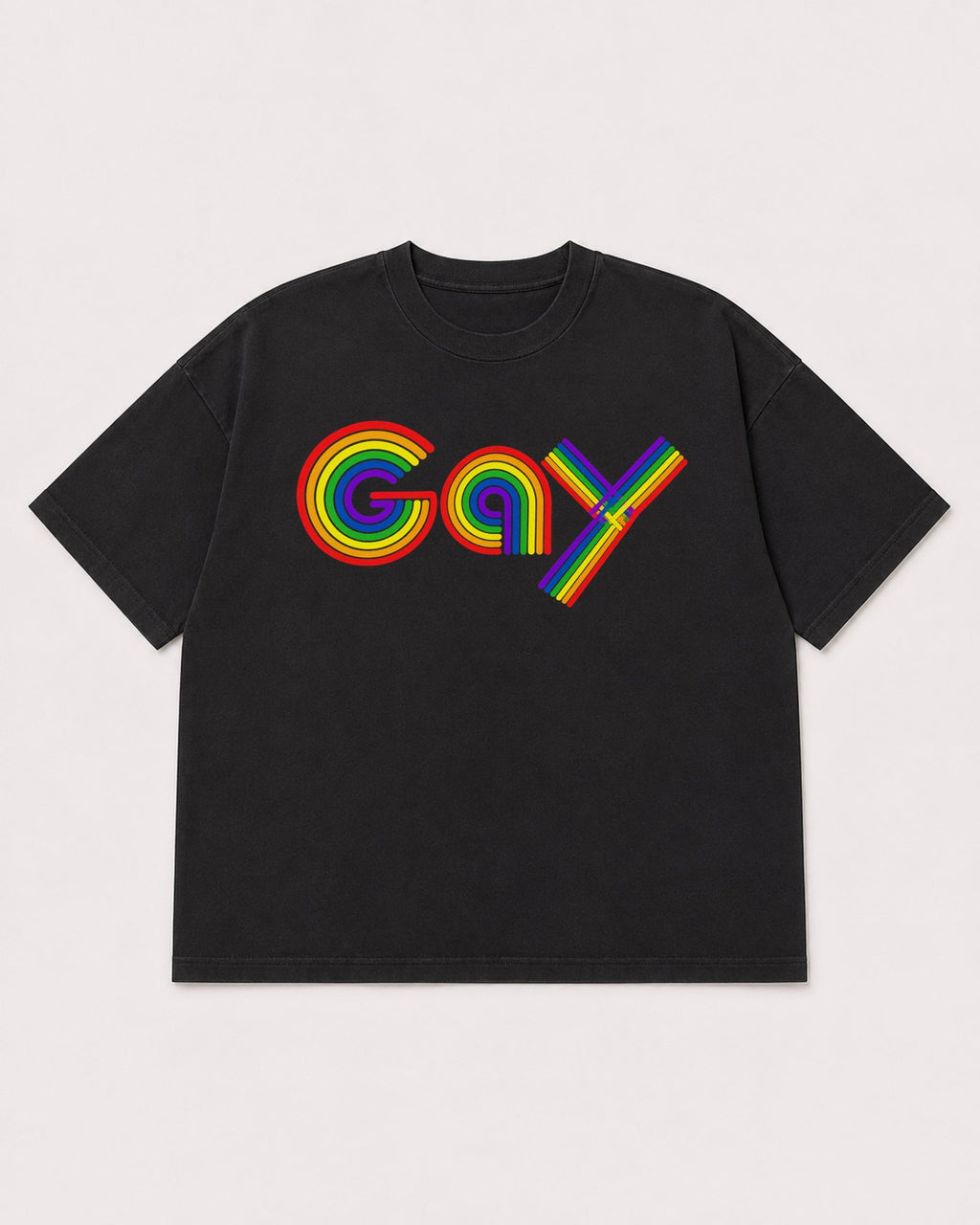 Mockup Boxy Heavyweight Tee Black product