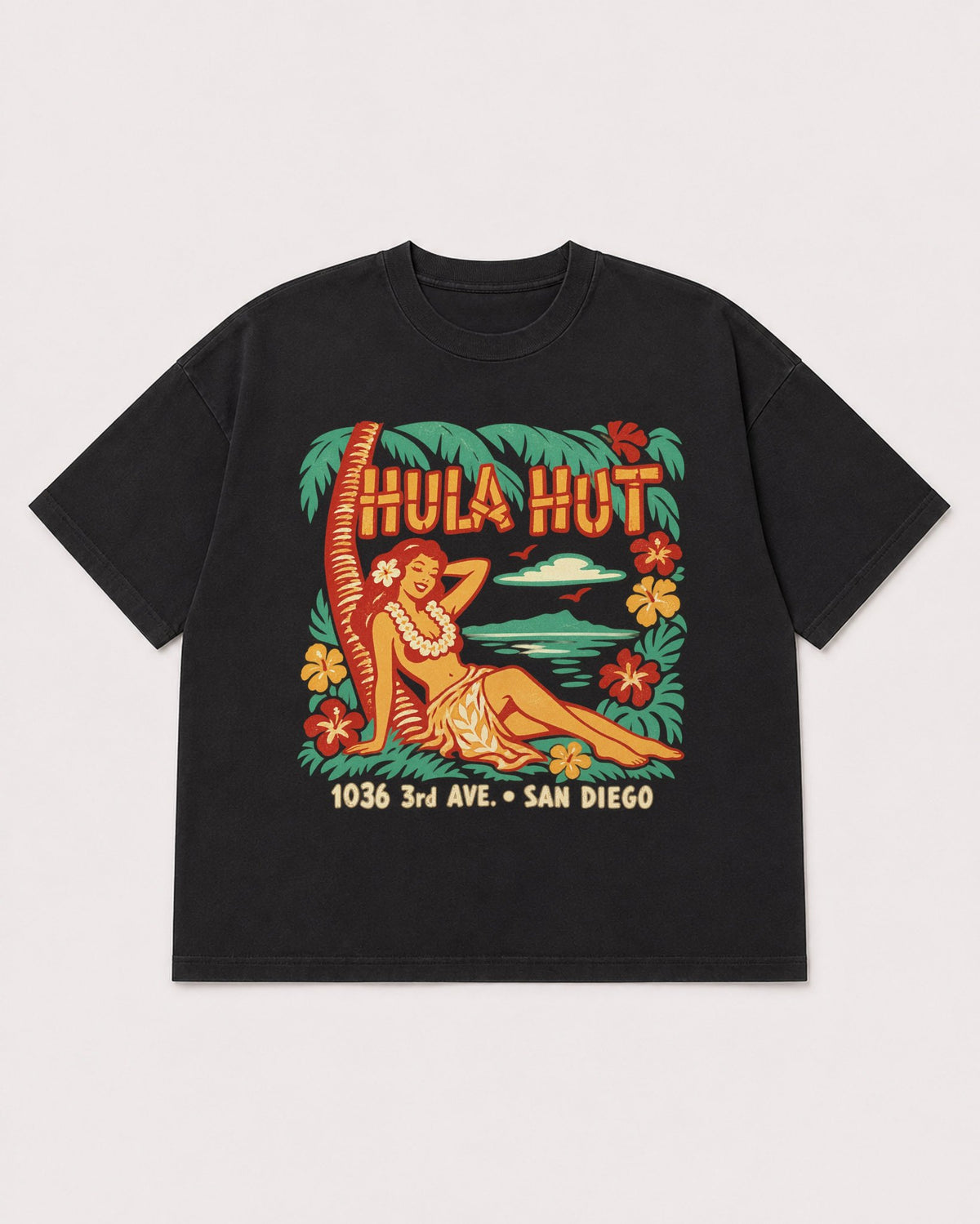 Mockup Boxy Heavyweight Tee Black product