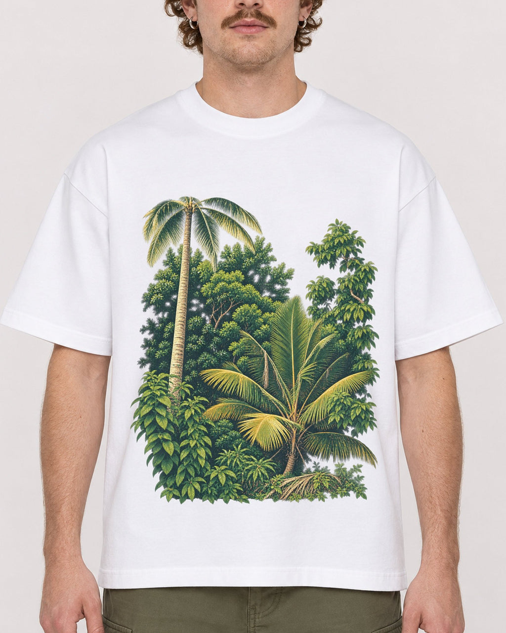 Mockup Boxy Heavyweight Tee White male close-up 09