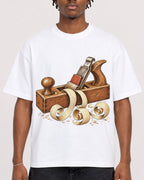Mockup Boxy Heavyweight Tee White male close-up 05