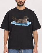 Mockup Boxy Heavyweight Tee Black male close-up 07