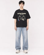 Mockup Boxy Heavyweight Tee Black male full-body 01