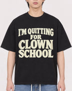 Mockup Boxy Heavyweight Tee Black male close-up 11