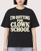 Mockup Boxy Heavyweight Tee Black female close-up 11