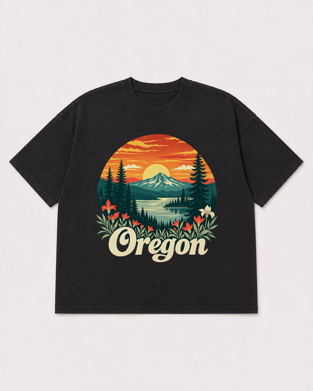 Mockup Boxy Heavyweight Tee Black product