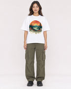 Mockup Boxy Heavyweight Tee White female full-body 02