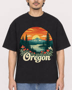 Mockup Boxy Heavyweight Tee Black male close-up 02