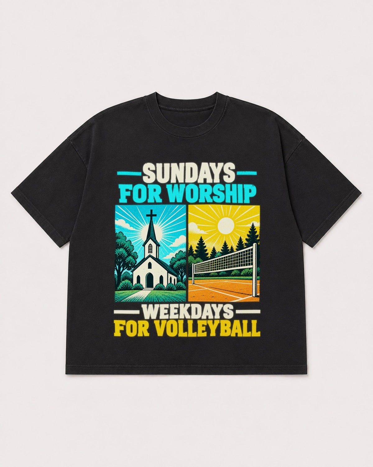 Mockup Boxy Heavyweight Tee Black product