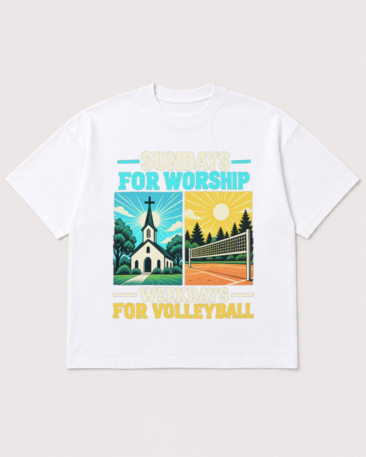 Mockup Boxy Heavyweight Tee White product