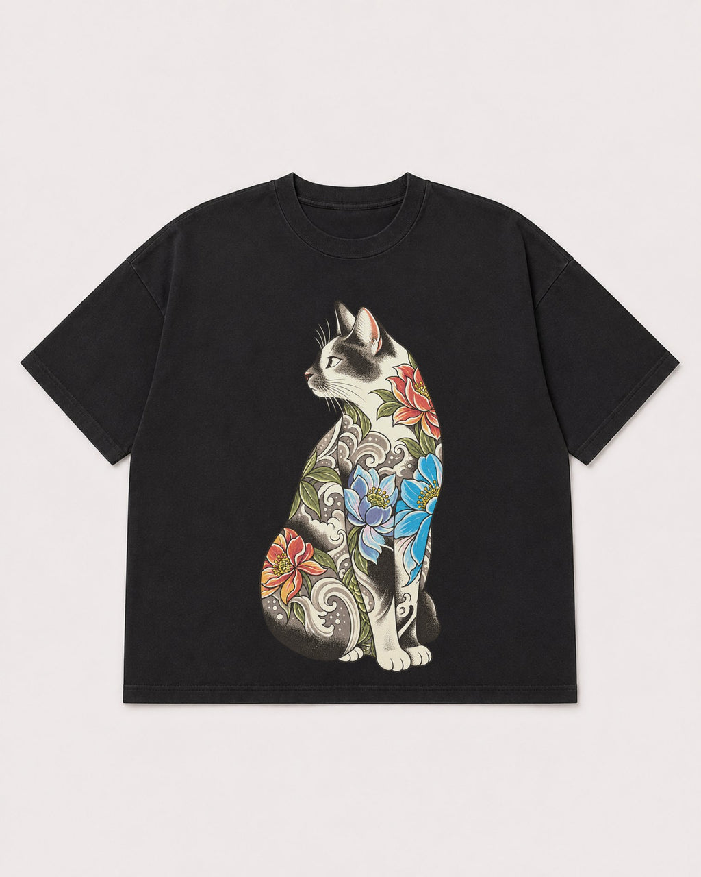Mockup Boxy Heavyweight Tee Black product