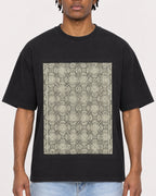 Mockup Boxy Heavyweight Tee Black male close-up 05