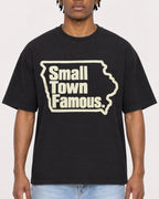 Mockup Boxy Heavyweight Tee Black male close-up 05