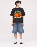 Mockup Boxy Heavyweight Tee Black male full-body 11