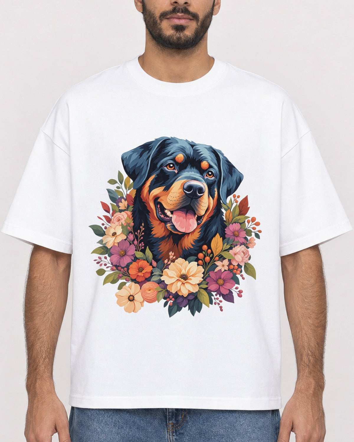 Mockup Boxy Heavyweight Tee White male close-up 07