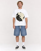 Mockup Boxy Heavyweight Tee White male full-body 28