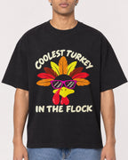 Mockup Boxy Heavyweight Tee Black male close-up 10