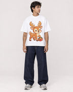 Mockup Boxy Heavyweight Tee White male full-body 06