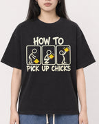 Mockup Boxy Heavyweight Tee Black female close-up 01